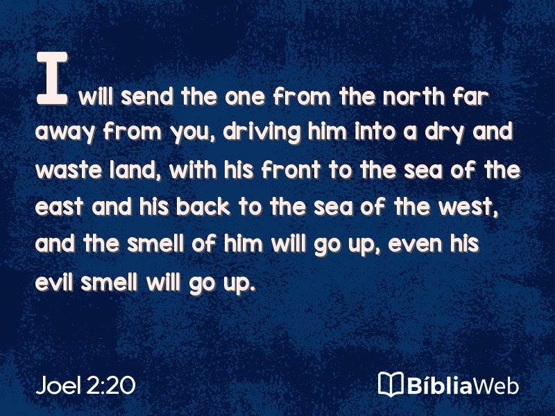 Joel 2:20 em imagem para compartilhar