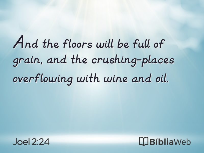 Joel 2:24 em imagem para compartilhar