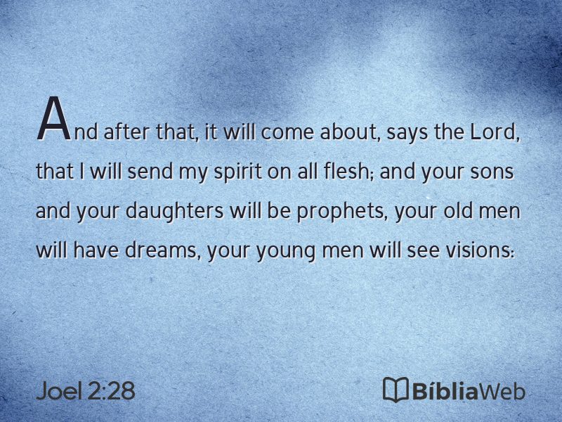 Joel 2:28 em imagem para compartilhar
