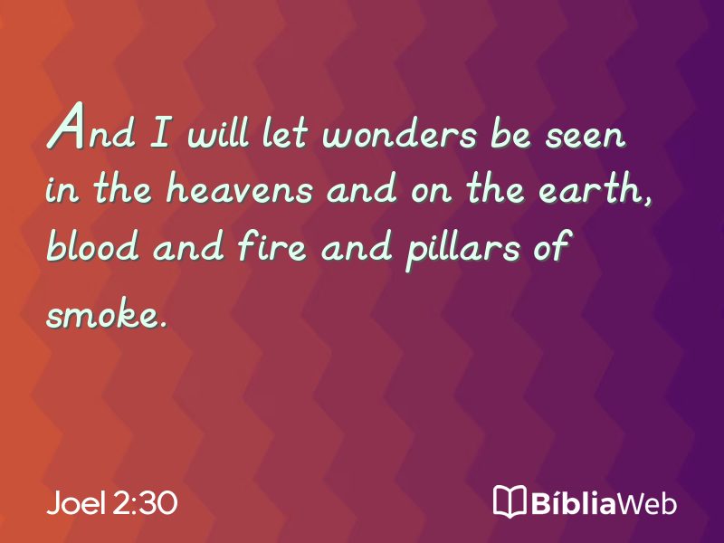 Joel 2:30 em imagem para compartilhar