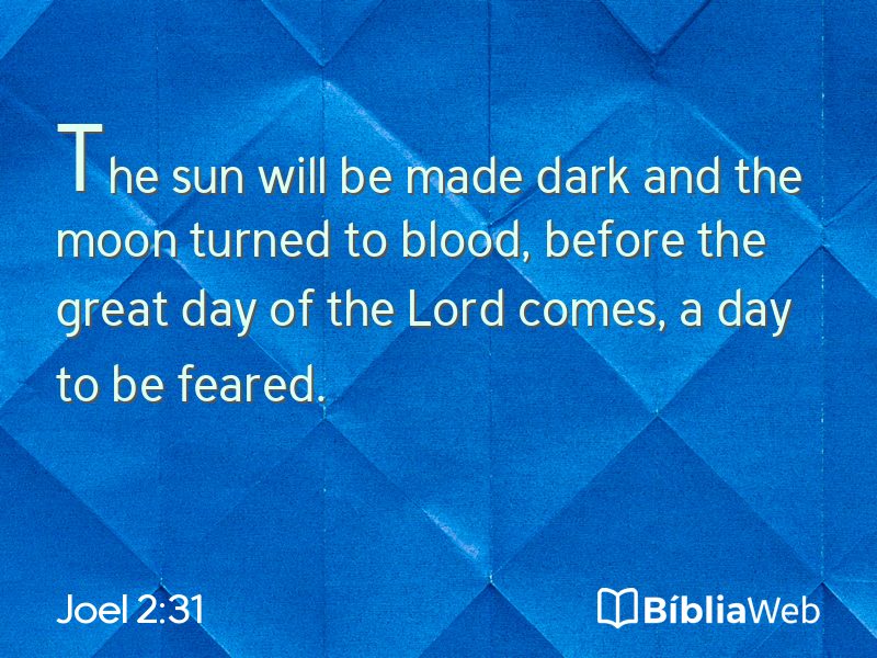 Joel 2:31 em imagem para compartilhar