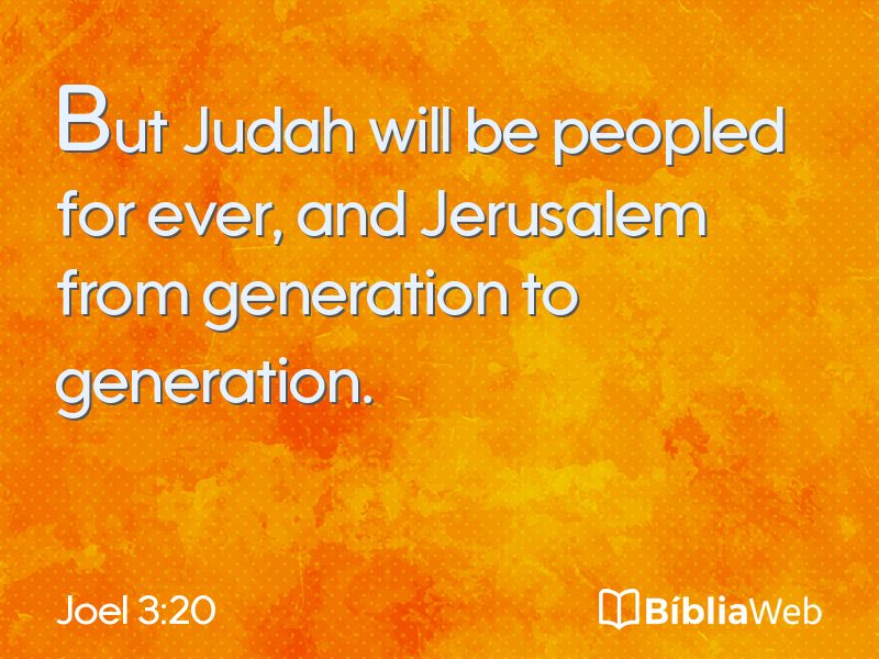 Joel 3:20 em imagem para compartilhar