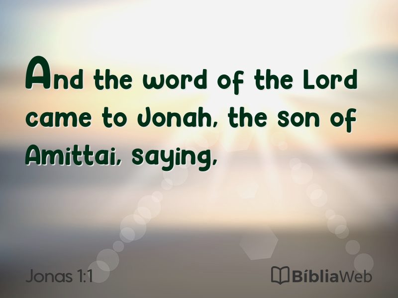 Jonas 1:1 em imagem para compartilhar