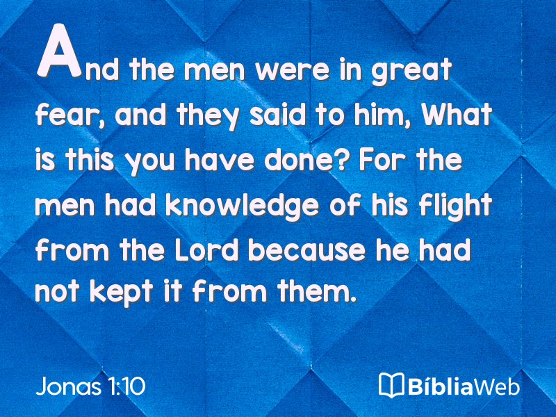 Jonas 1:10 em imagem para compartilhar