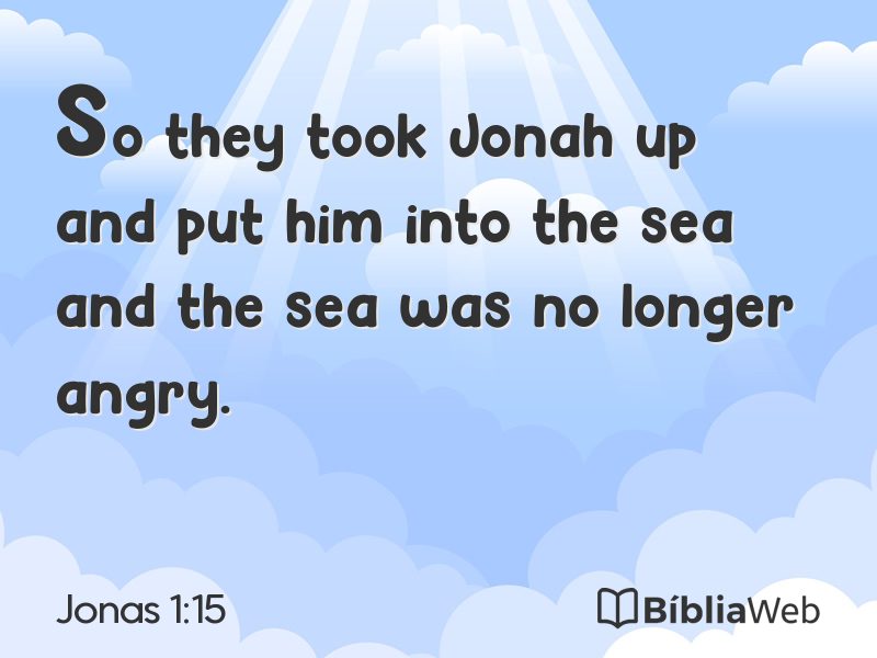 Jonas 1:15 em imagem para compartilhar