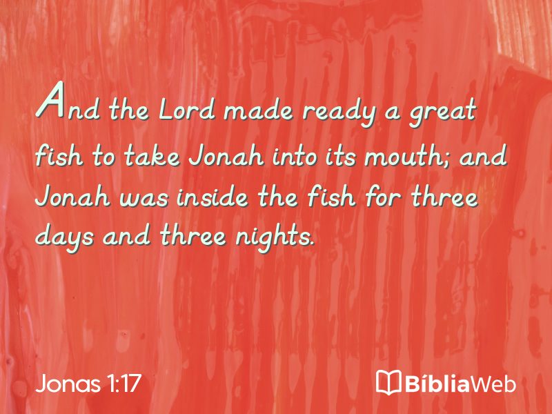 Jonas 1:17 em imagem para compartilhar