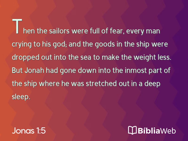 Jonas 1:5 em imagem para compartilhar