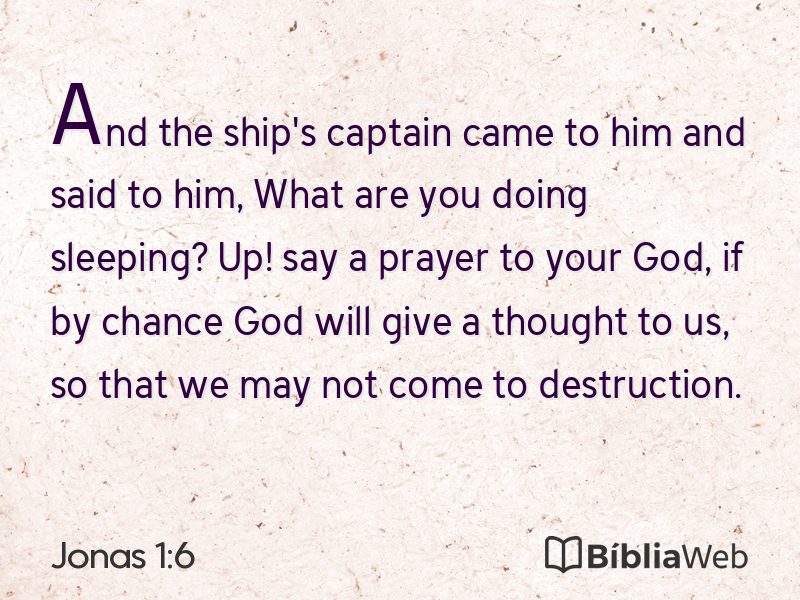 Jonas 1:6 em imagem para compartilhar