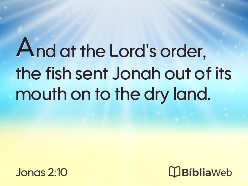 Jonas 2:10 em imagem para compartilhar