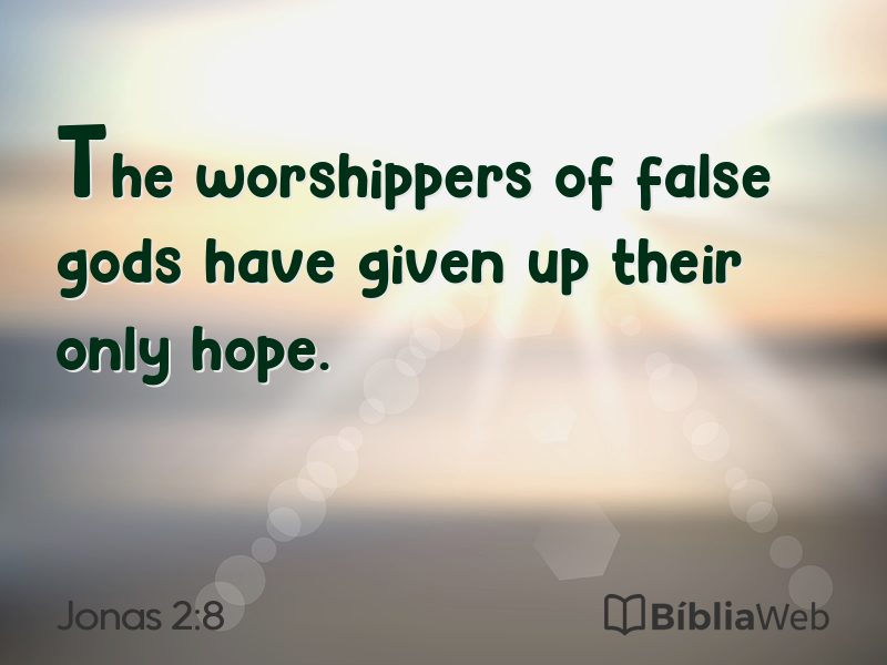 Jonas 2:8 em imagem para compartilhar