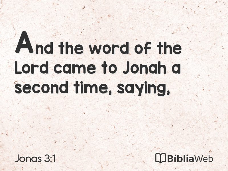 Jonas 3:1 em imagem para compartilhar