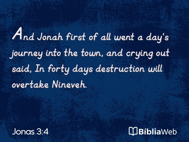 Jonas 3:4 em imagem para compartilhar