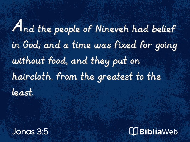 Jonas 3:5 em imagem para compartilhar