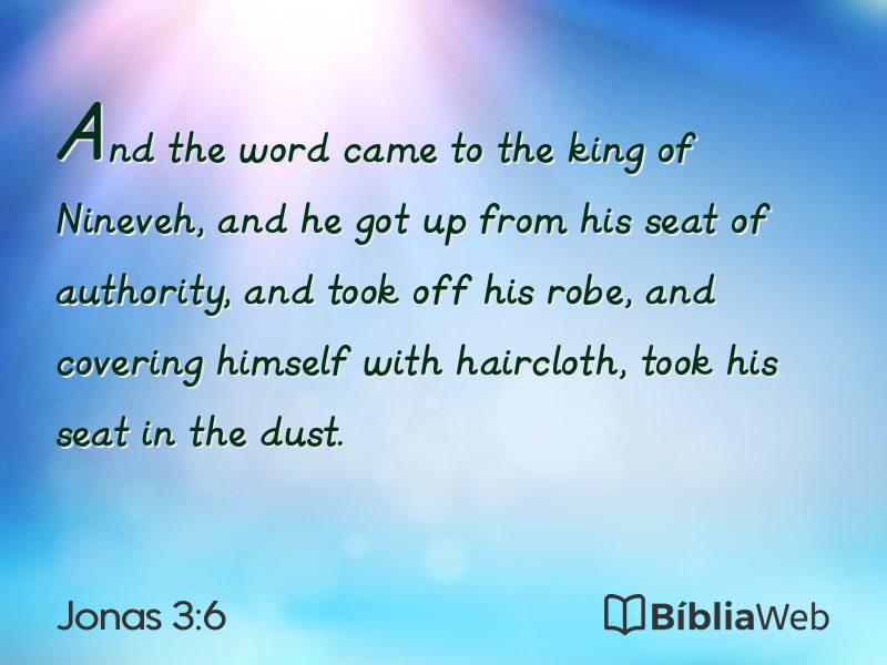 Jonas 3:6 em imagem para compartilhar