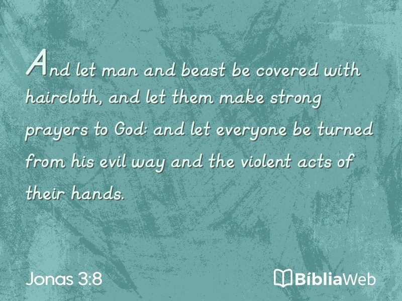 Jonas 3:8 em imagem para compartilhar
