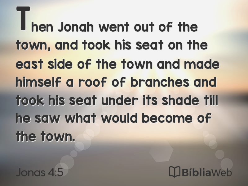 Jonas 4:5 em imagem para compartilhar