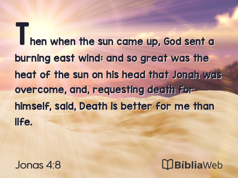 Jonas 4:8 em imagem para compartilhar