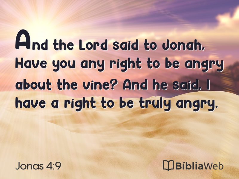 Jonas 4:9 em imagem para compartilhar
