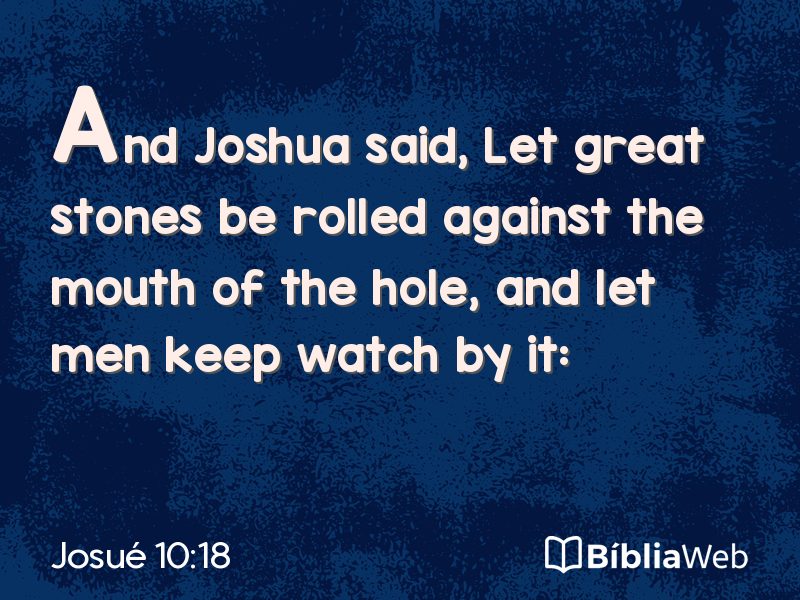 Josué 10:18 em imagem para compartilhar