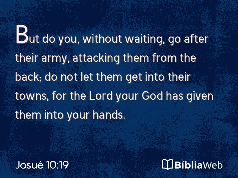 Josué 10:19 em imagem para compartilhar