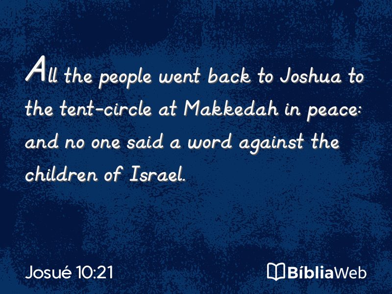 Josué 10:21 em imagem para compartilhar