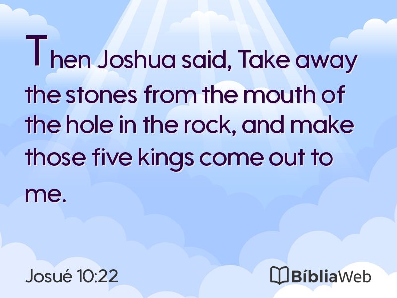 Josué 10:22 em imagem para compartilhar