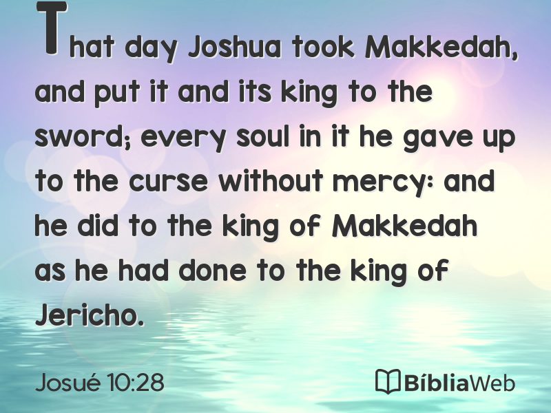 Josué 10:28 em imagem para compartilhar