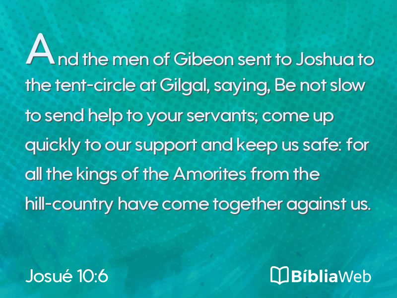 Josué 10:6 em imagem para compartilhar