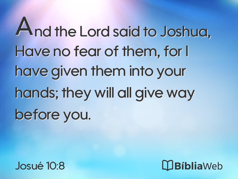 Josué 10:8 em imagem para compartilhar