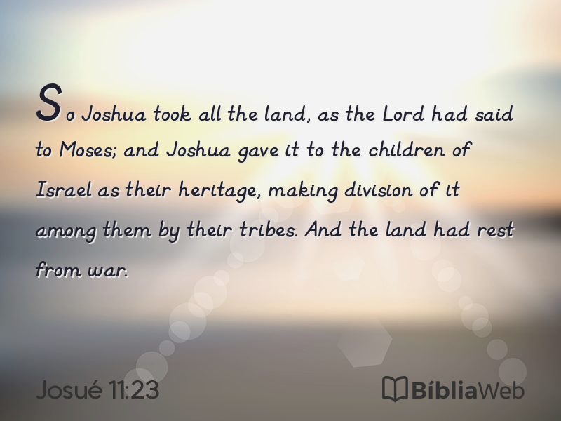 Josué 11:23 em imagem para compartilhar