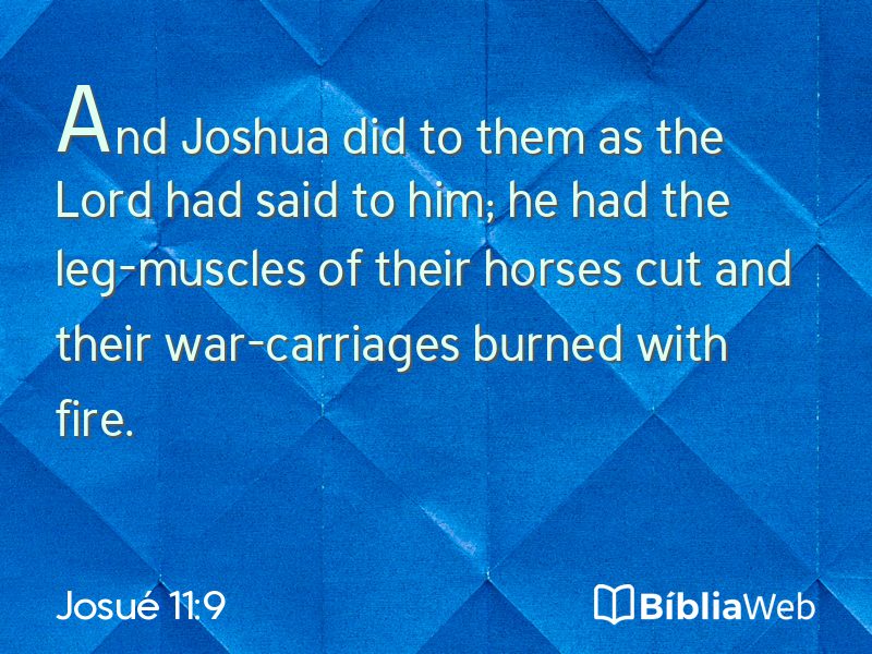 Josué 11:9 em imagem para compartilhar