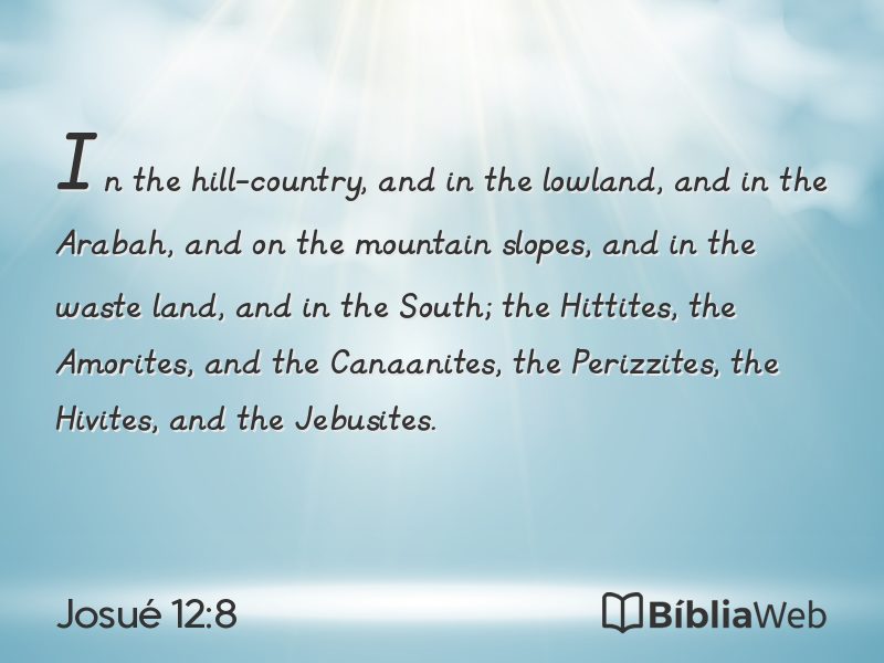 Josué 12:8 em imagem para compartilhar