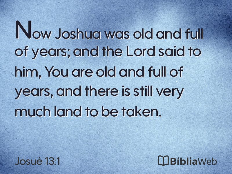 Josué 13:1 em imagem para compartilhar