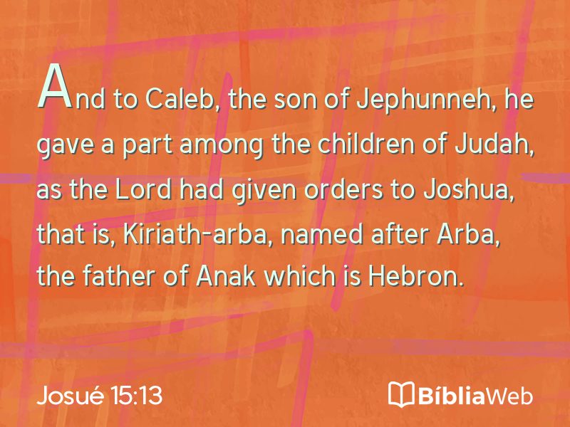 Josué 15:13 em imagem para compartilhar