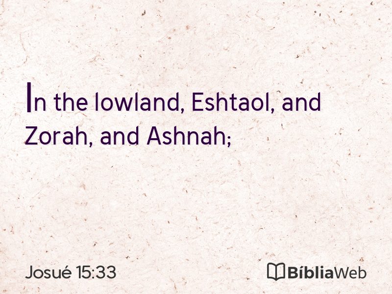 Josué 15:33 em imagem para compartilhar