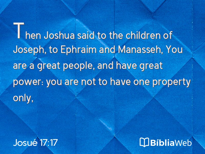 Josué 17:17 em imagem para compartilhar