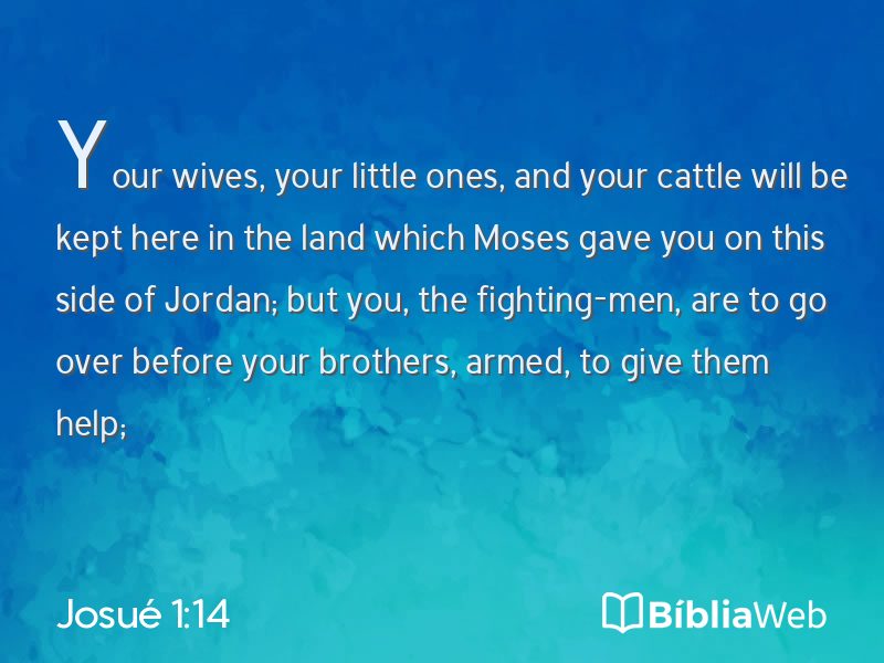 Josué 1:14 em imagem para compartilhar
