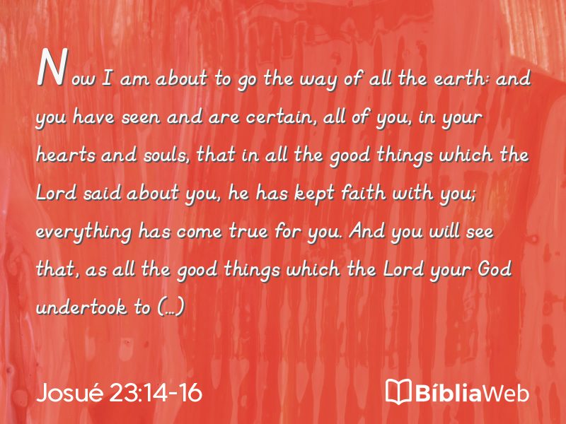 Josué 23:14-16 em imagem para compartilhar