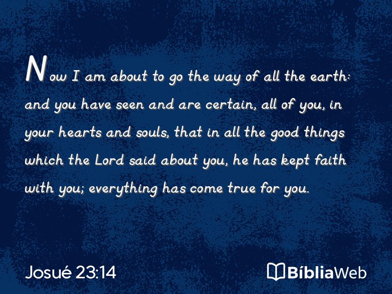 Josué 23:14 em imagem para compartilhar