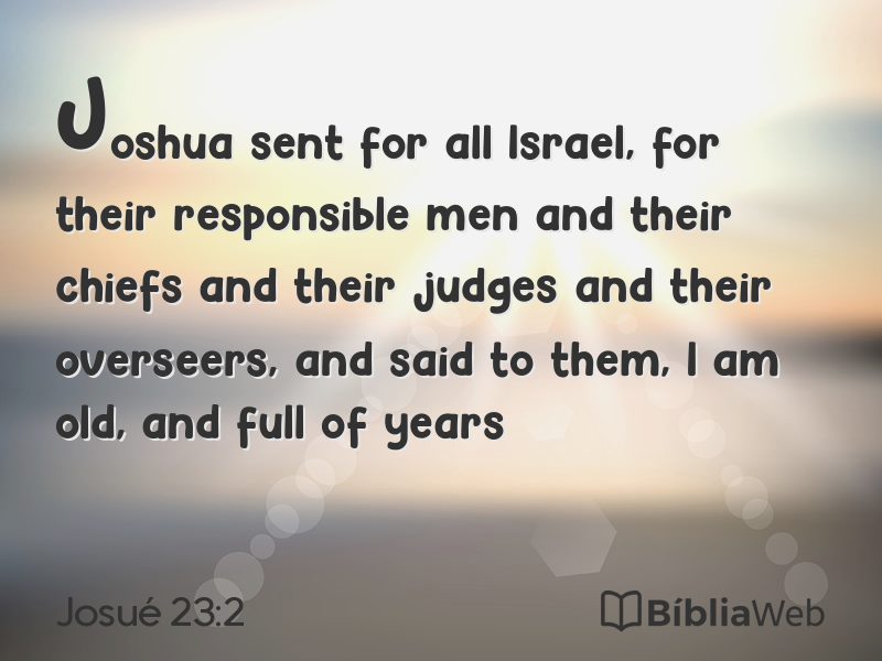 Josué 23:2 em imagem para compartilhar