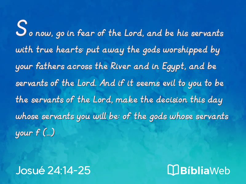 Josué 24:14-25 em imagem para compartilhar