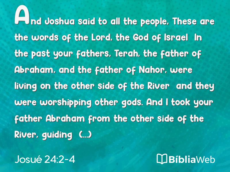 Josué 24:2-4 em imagem para compartilhar