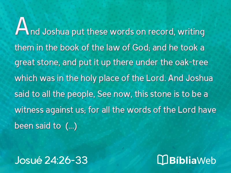 Josué 24:26-33 em imagem para compartilhar