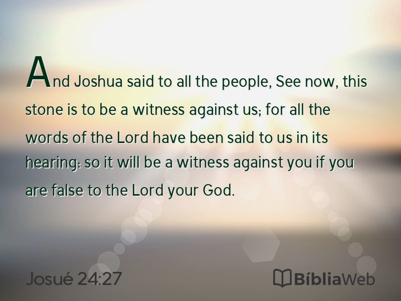Josué 24:27 em imagem para compartilhar