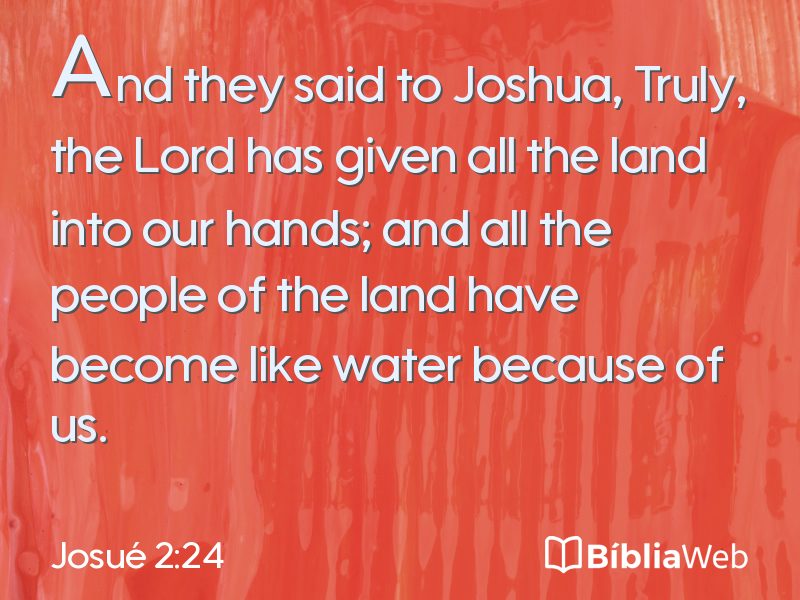 Josué 2:24 em imagem para compartilhar