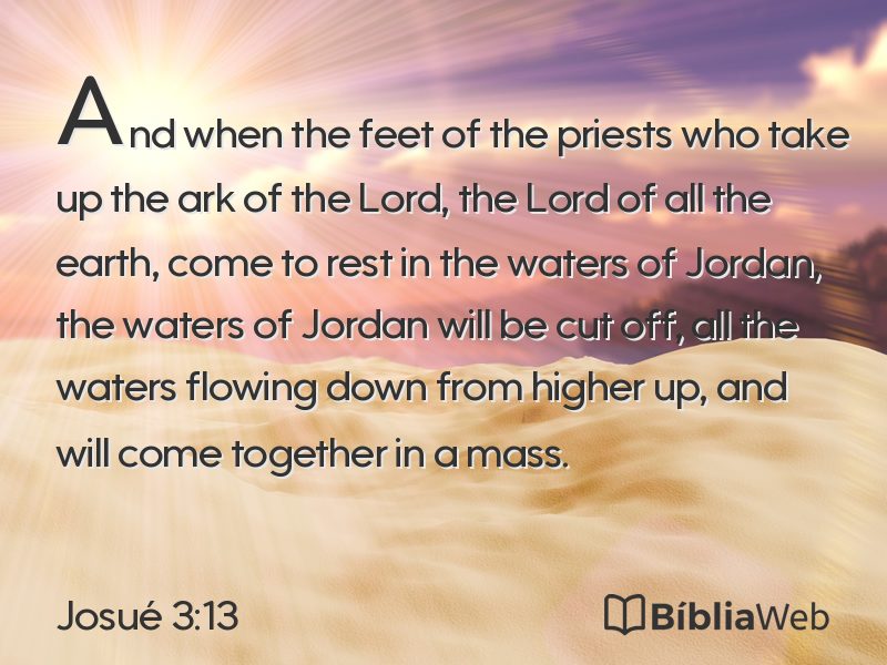 Josué 3:13 em imagem para compartilhar