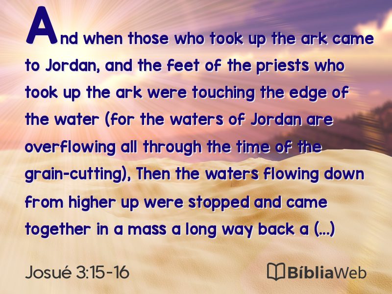 Josué 3:15-16 em imagem para compartilhar