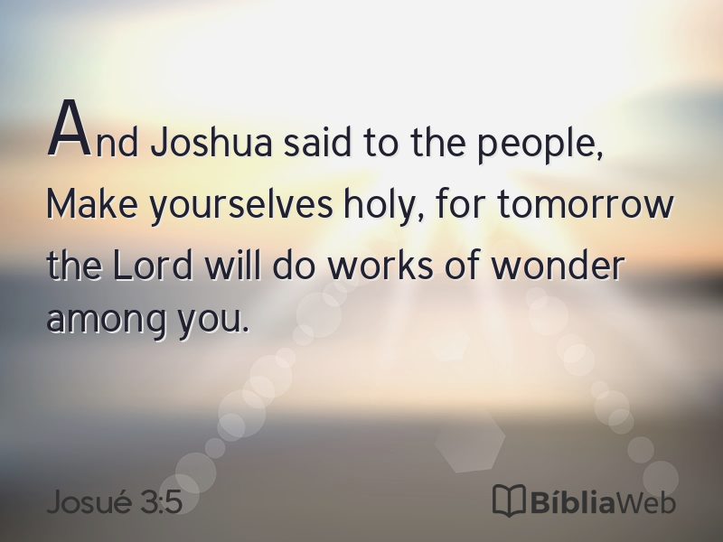 Josué 3:5 em imagem para compartilhar