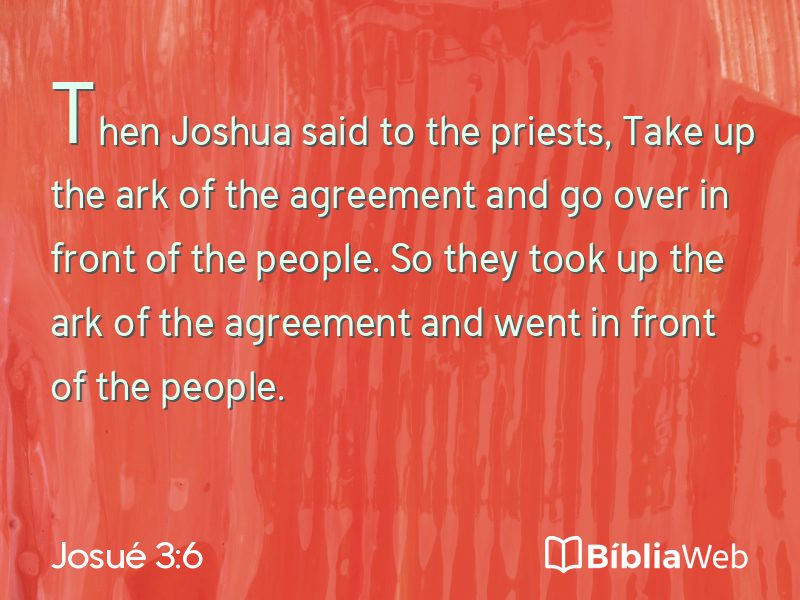 Josué 3:6 em imagem para compartilhar
