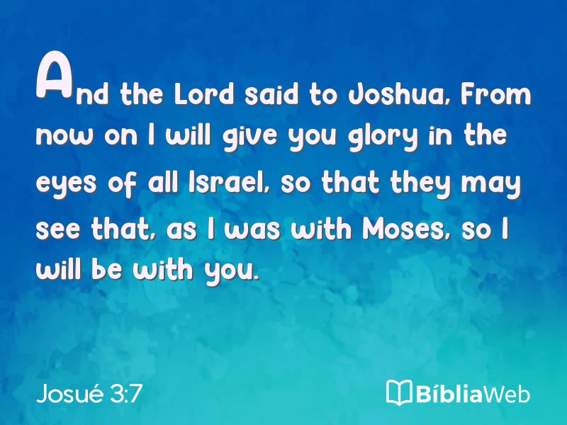 Josué 3:7 em imagem para compartilhar